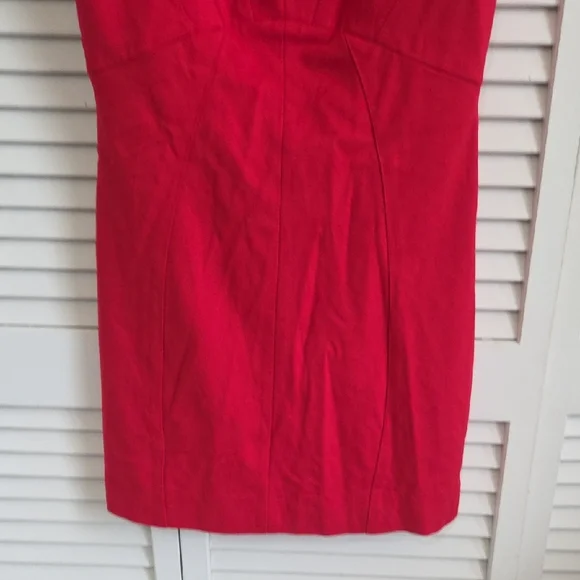 Ted Baker Red Sheath Mini Dress V-neck Sleeveless - Picture 4 of 7